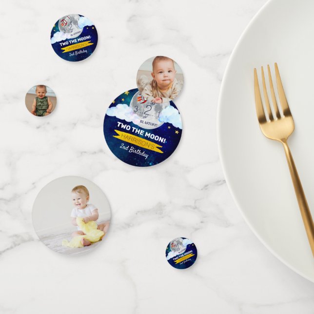 Zwei Fotos zum 2. Geburtstag des Party Konfetti (Gruppe)