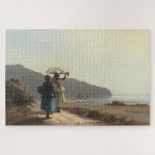 Zwei Frauen am Meer, St. Thomas (1856) Puzzle