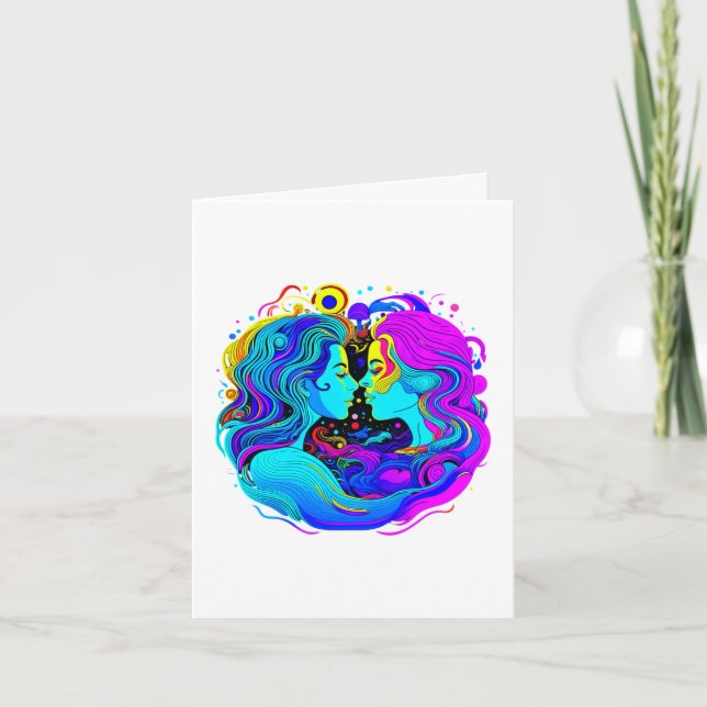 Zwei Frauen Dankeskarte (Vorderseite)