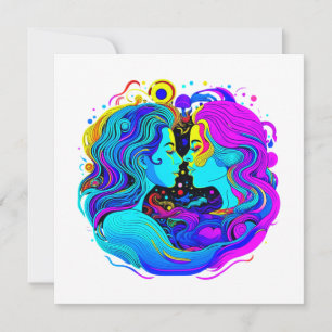 Zwei Frauen Feiertagskarte