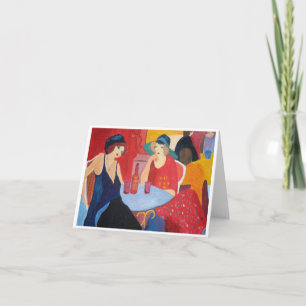 Zwei Frauen im Café Karte