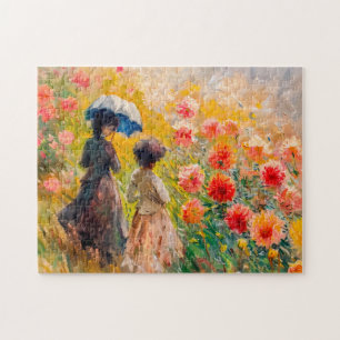 Zwei Frauen in Dahlia Puzzle