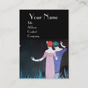 ZWEI FRAUEN IN DER NACHT Beauty Fashion Monogram Visitenkarte