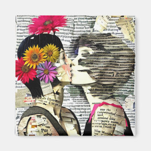 Zwei Frauen in Liebe Pride Kiss Magnet