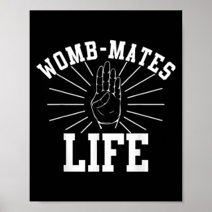 ZWEI FRAUENPÄDTE Baby Sibling Pregnant Zitat Pun G Poster