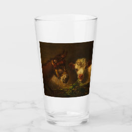 Zwei Freunde (Donkey und Lamm) (Landtiere) Glas