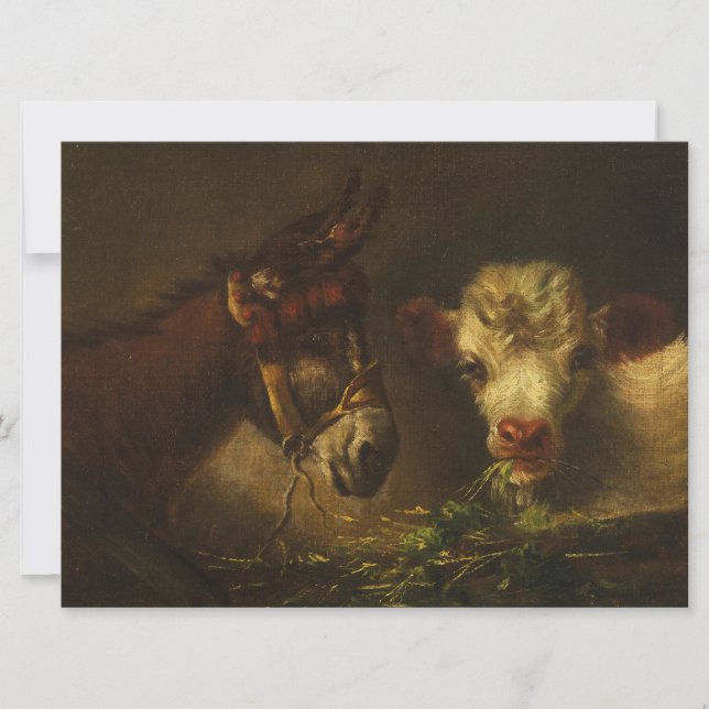 Zwei Freunde (Donkey und Lamm) (Landtiere) Karte (Vorderseite)