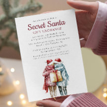Zwei Freunde und Geschenk Secret Weihnachten Party