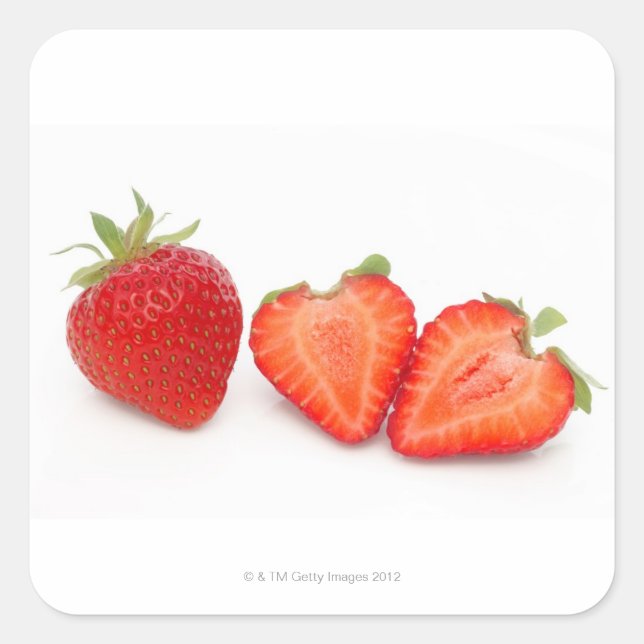 Zwei frisch, reif, Zuhause gewachsen, Bio Quadratischer Aufkleber (Vorderseite)