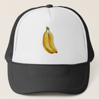 Zwei frische Bananen im Einklang Truckerkappe