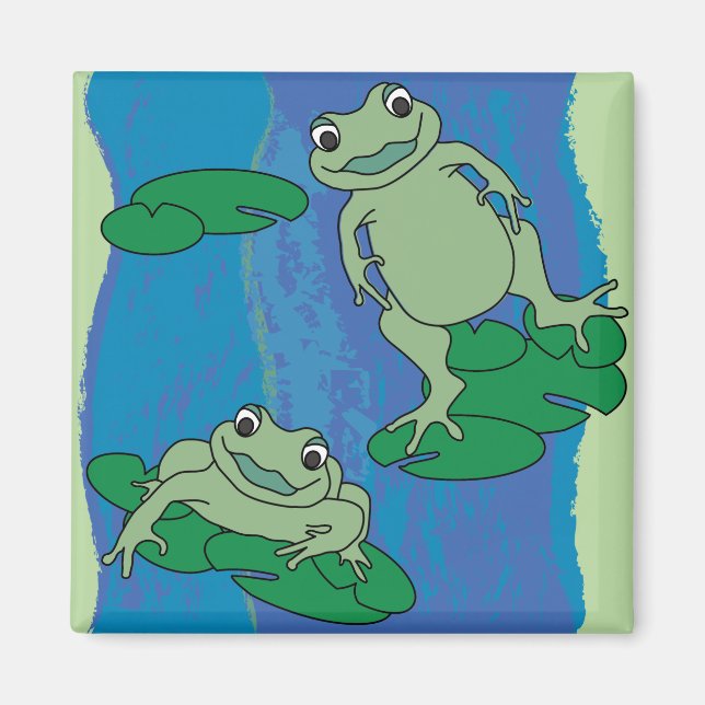 Zwei Froschmuster Magnet (Vorne)