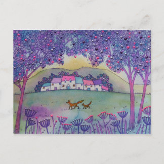 Zwei Füchse Postkarte