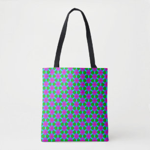 Zwei Fuchsia und grüne Designs Tote Bag