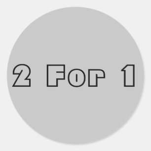 Zwei für eins runder aufkleber