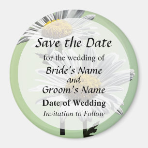 Zwei Gänseblümchen im Sonnenschein - Save the Date Magnet