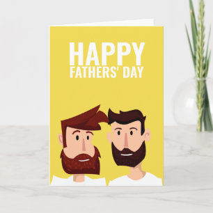 Zwei Gay Vaters Happy Vathers Day Karte