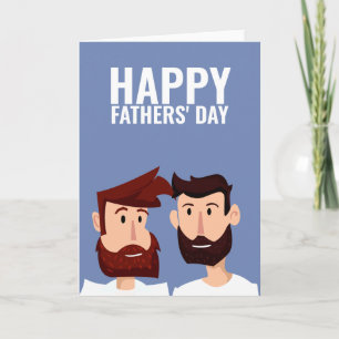 Zwei Gay Vaters Happy Vathers Day Karte