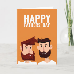 Zwei Gay Vaters Happy Vathers Day Karte