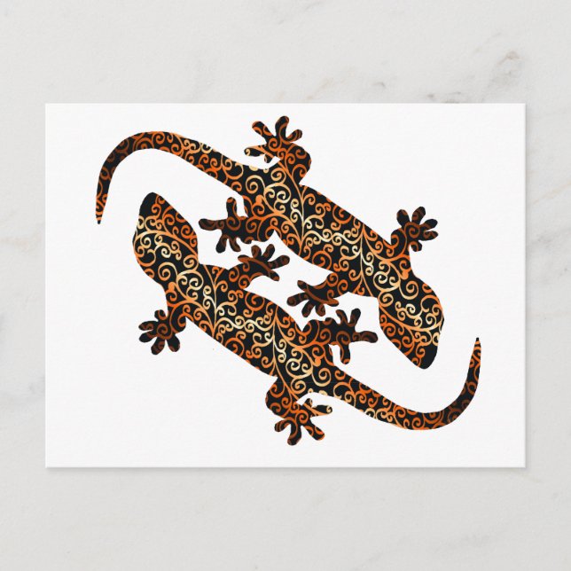 zwei geckos postkarte (Vorderseite)