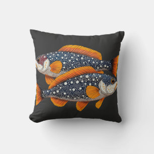 Zwei gefleckte Fische Kissen