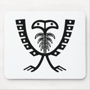 Zwei gehackter Schwarzer Adler Mousepad