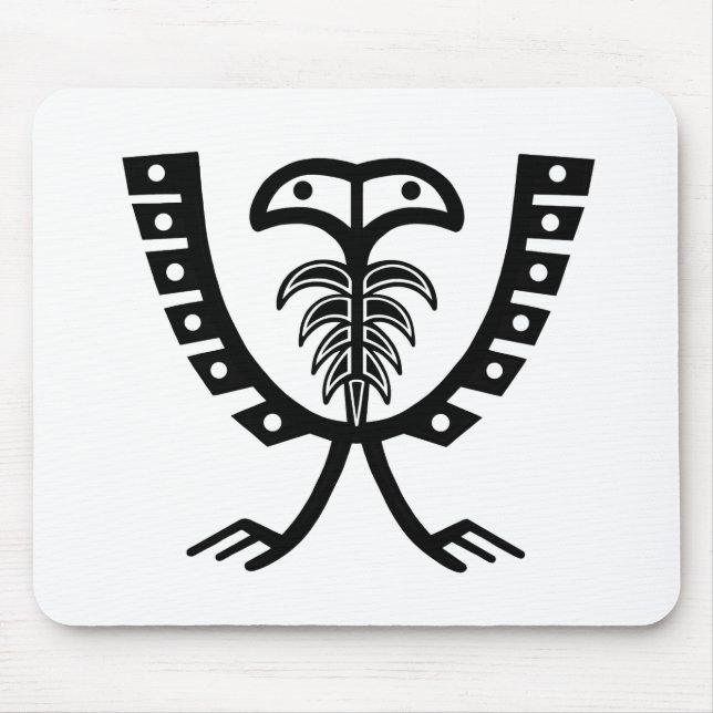 Zwei gehackter Schwarzer Adler Mousepad (Vorne)