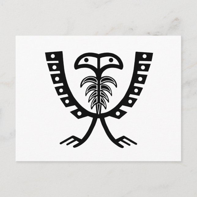 Zwei gehackter Schwarzer Adler Postkarte (Vorderseite)