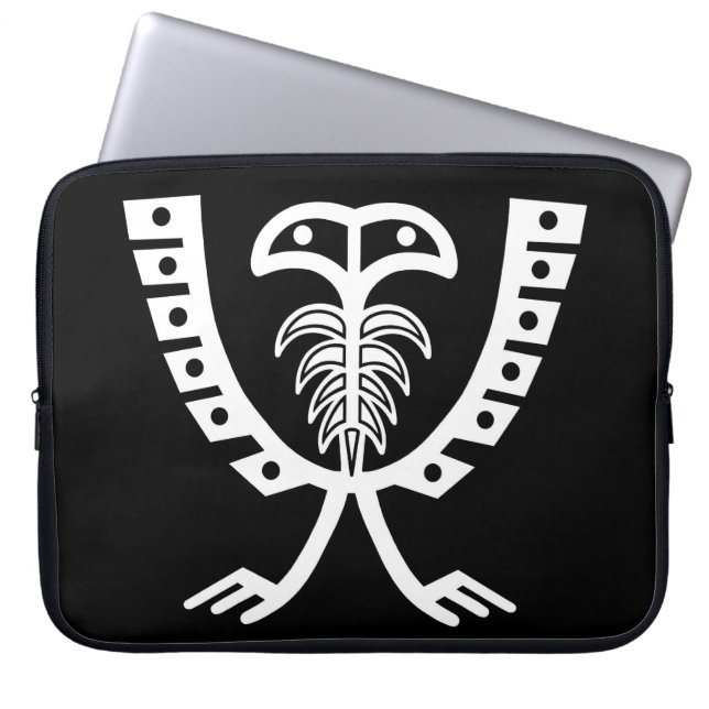 Zwei gehackter Weißadler Laptopschutzhülle (Vorderseite)