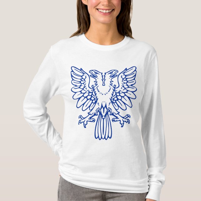 Zwei geheuerte Adler - Navy Blue T-Shirt (Vorderseite)