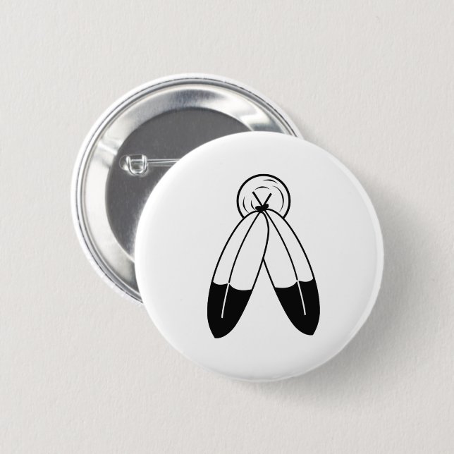 Zwei-Geist-Flagge Button (Vorne & Hinten)