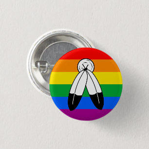 Zwei-Geist-LGBTQ+-Flag Button