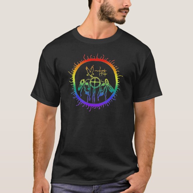 Zwei-Geist Regenbogen T-Shirt (Vorderseite)