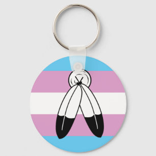 Zwei-Geist-Trans-Pride-Flagge Schlüsselanhänger