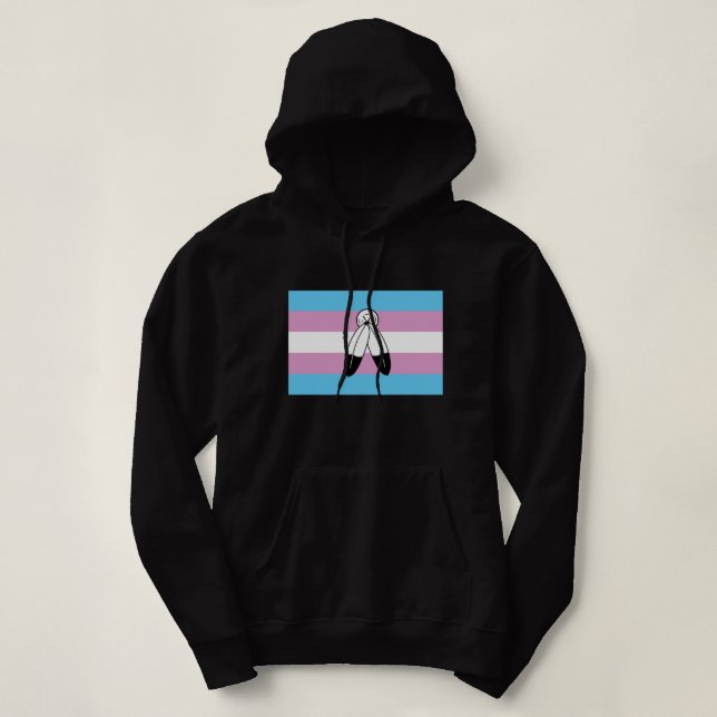 Zwei-Geist-Trans-Stolperflagge Hoodie (Design vorne)