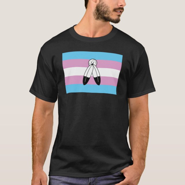 Zwei-Geist-Trans-Stolperflagge T-Shirt (Vorderseite)