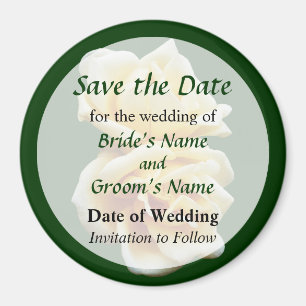 Zwei Gelbe Rosen Save the Date Magnet
