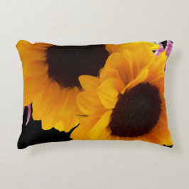 Zwei gelbe Sonnenblumen Dekokissen