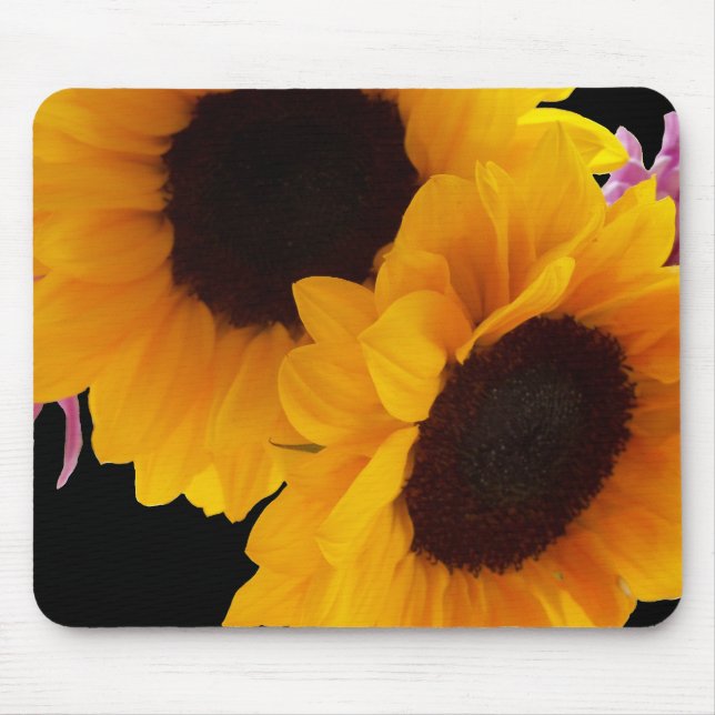 Zwei gelbe Sonnenblumen Mousepad (Vorne)