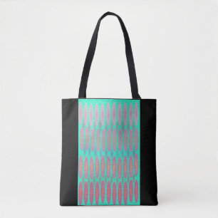 Zwei gemusterte pinkblaue Shoppingmeilen