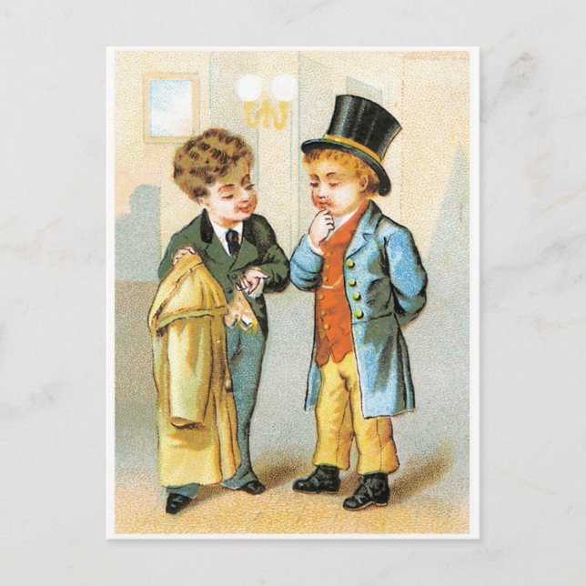 Zwei Gentlemen Postkarte (Vorderseite)