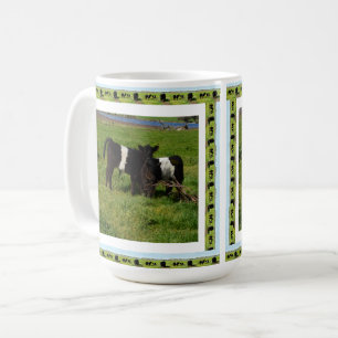 zwei Gerahmte Galloway Calves, Kaffeetasse
