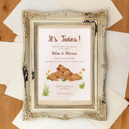 Zwei geschlechtsneutrale Babydusche Einladung