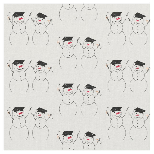 Zwei Geschlossen Snowmen Stoff (Nahaufnahme)