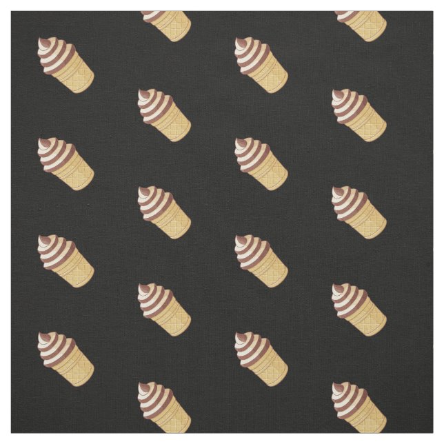Zwei Geschmacksrichtungen Eiscreme-Cup-Muster Stoff (Muster)