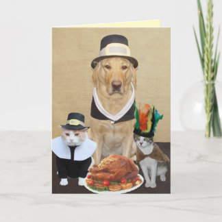 Zwei gesegnete Pilger u. Leiter Feiertagskarte