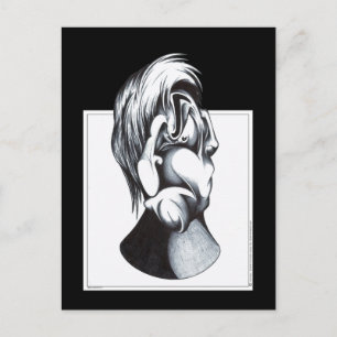 Zwei Gesichter der Trauer Postkarte