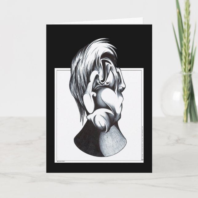 Zwei Gesichter Leid Karte (Vorderseite)