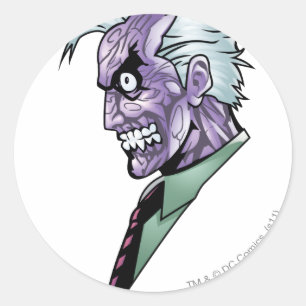 Zwei Gesichtsprofile Runder Aufkleber