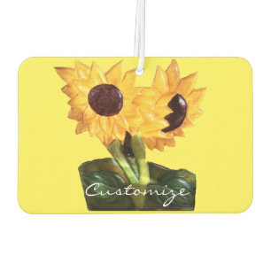 Zwei gettopfte Sonnenblumenpflanzen Thunder_Cove Autolufterfrischer