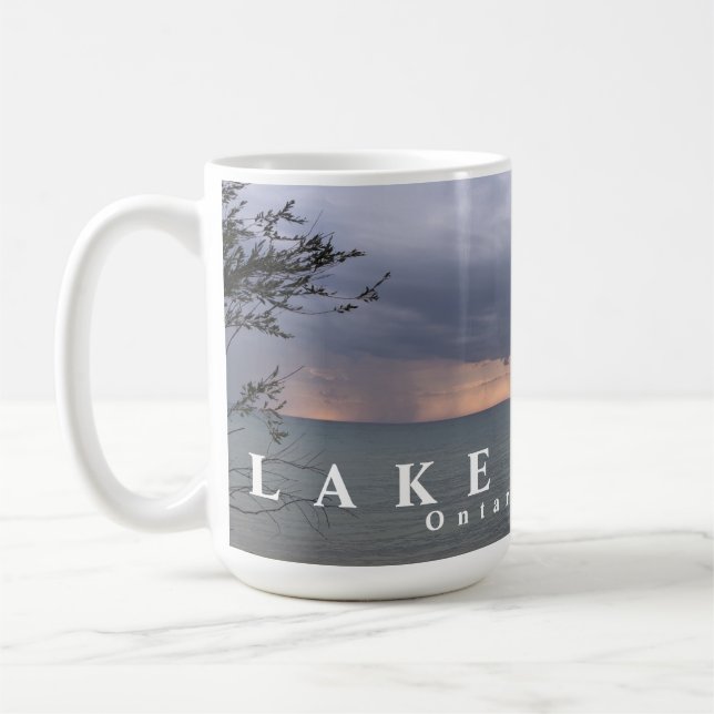 Zwei Gewitter über dem Huron-See Kaffeetasse (Links)